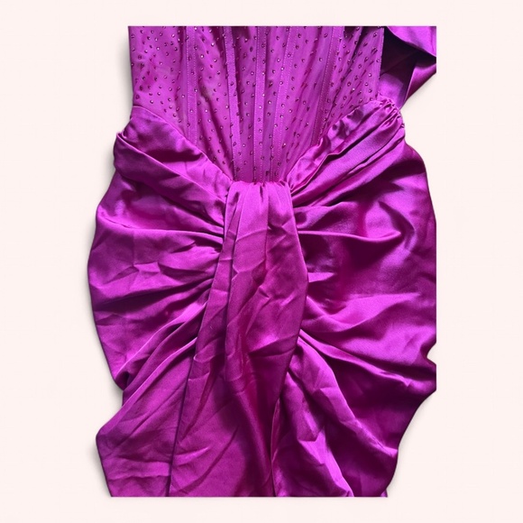 Miss Circle Fuchsia Darlene Crystal Corset Satin Cocktail Formal Dress NWT Sz S - Picture 7 of 11